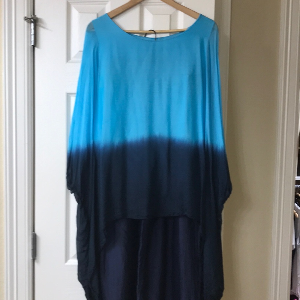 Blue silk top and Genie type pants - worn 2x